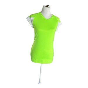 Augusta Sportswear Top Women's Med Green Athletic Moisture Management V Neck